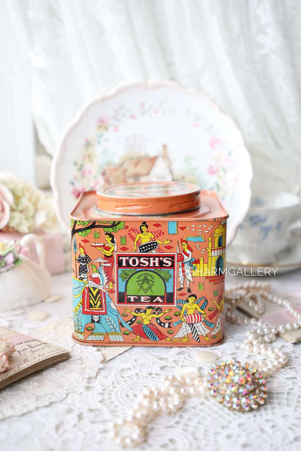 Банка чайная, жестяная Дарджилингский чай Индия TOSH'S TEA embassy blend 1960гг., СССР.