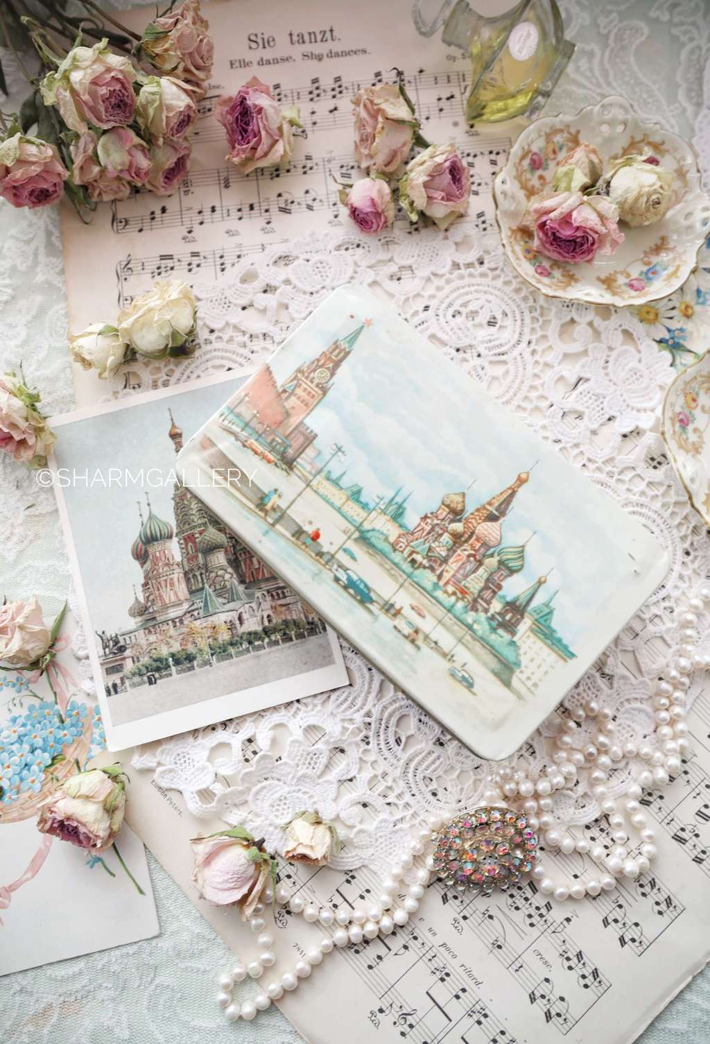 Жестяная банка - коробка Москва Кремль №8. СССР.