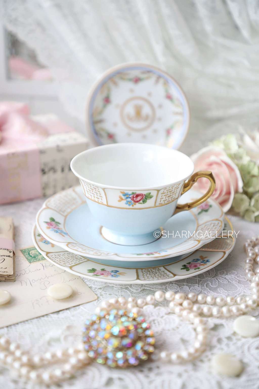 Старинная чайная тройка. ФарфорРозенталь/ Rosenthal, Германия, Бавария.