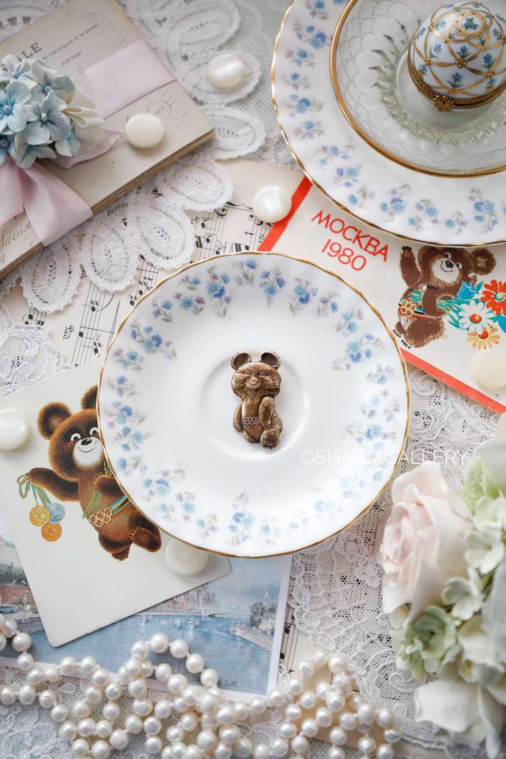 Значок Олимпийский Мишка 4,3см. Олимпиада 80 СССР.