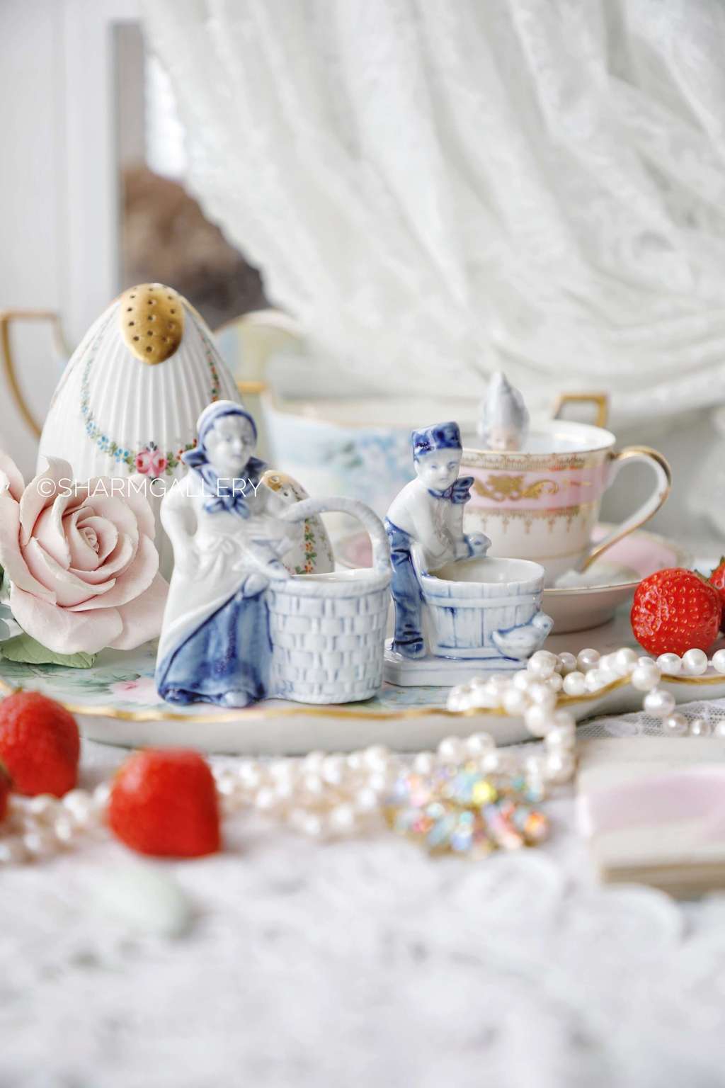 Набор для специй «Фермеры», фарфор, Германия 1950гг., дефект.