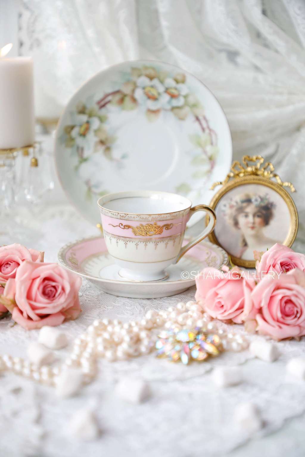 Антикварная кофейная пара, фарфор Германия 1930-40гг.