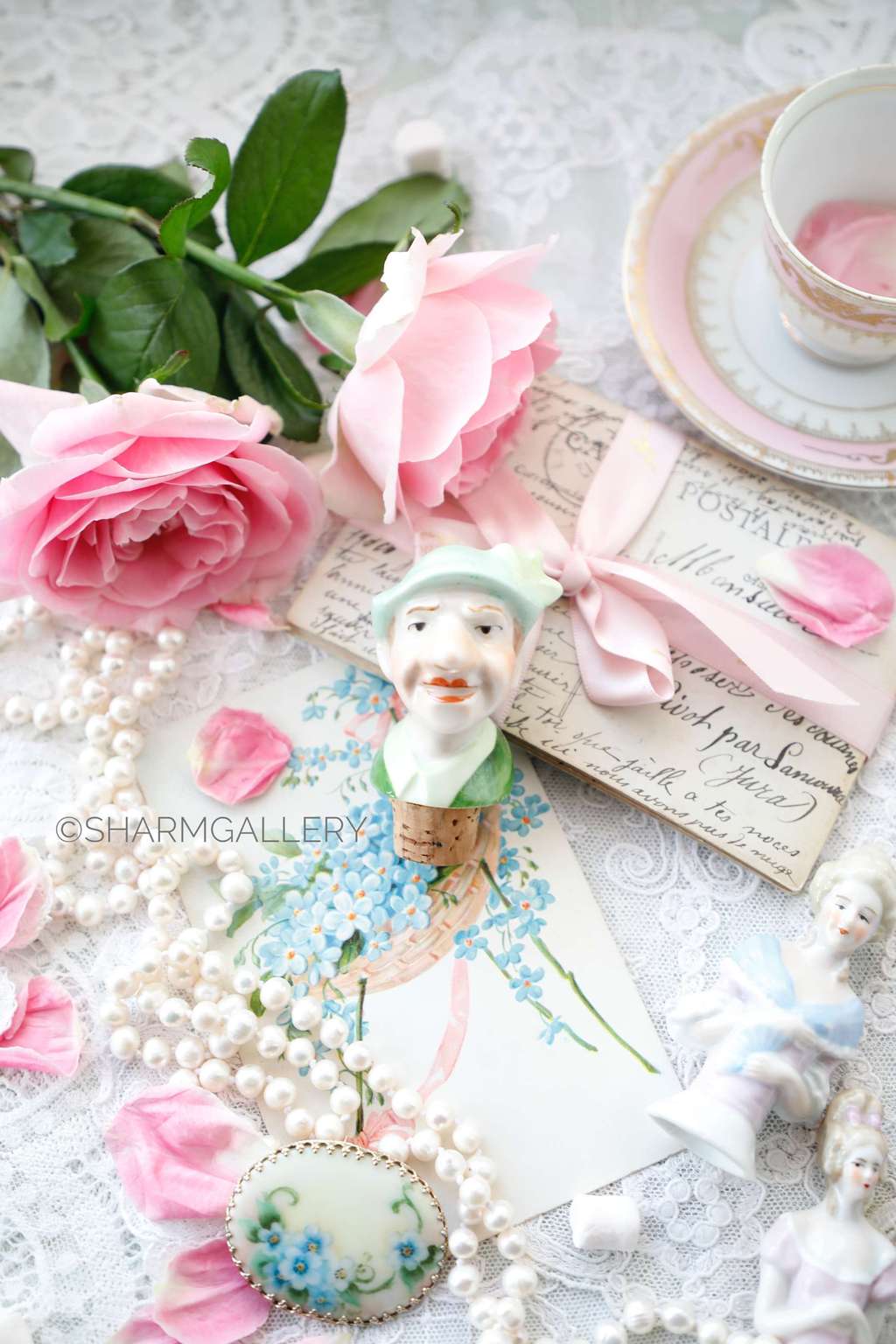 Пробка/Дозатор фарфор "Лица" из серии «Бюргеры» Германия.