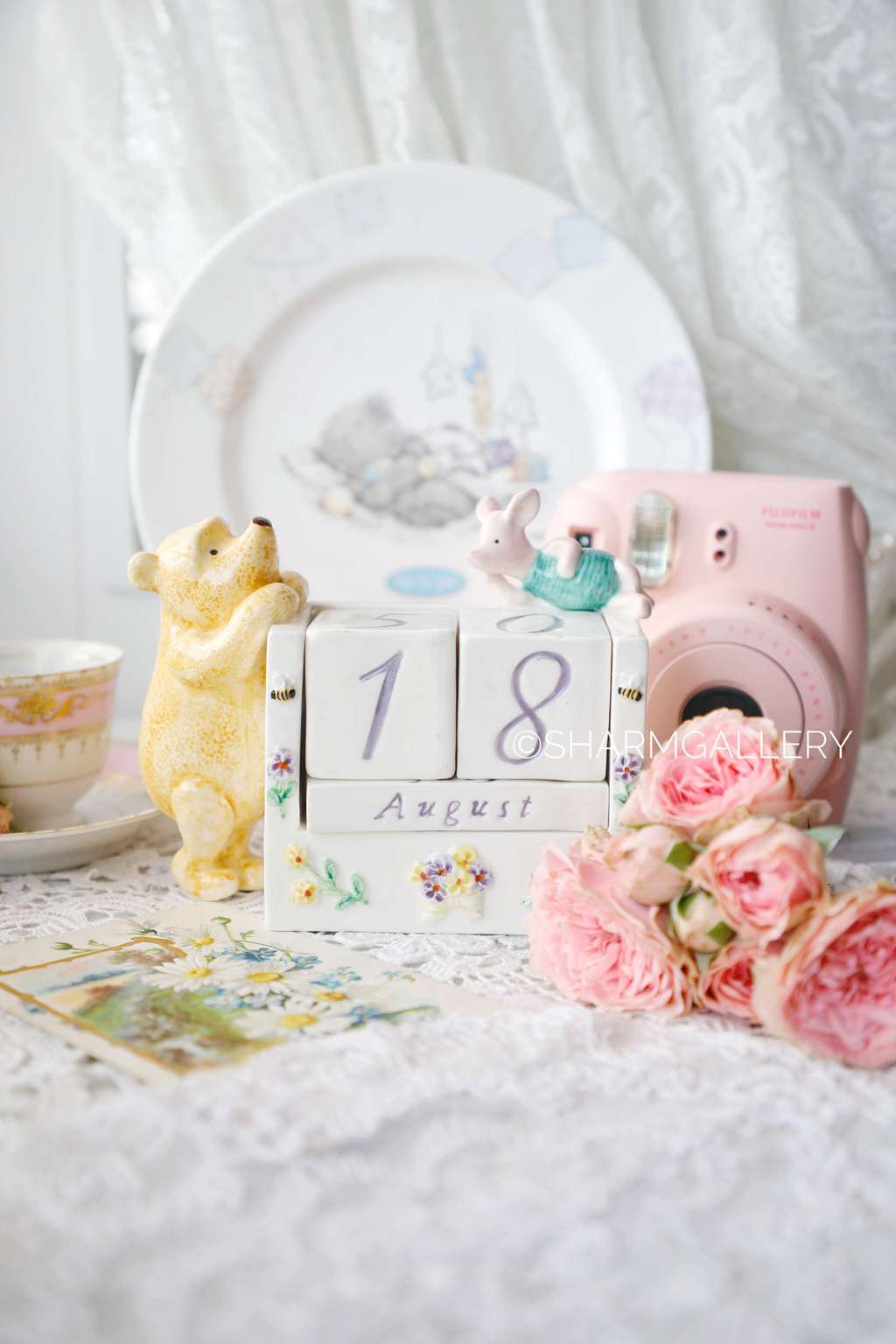 Вечный календарь Винни Пух, Classic Pooh керамика "Энеско" (Enesco) 2006г. дефект