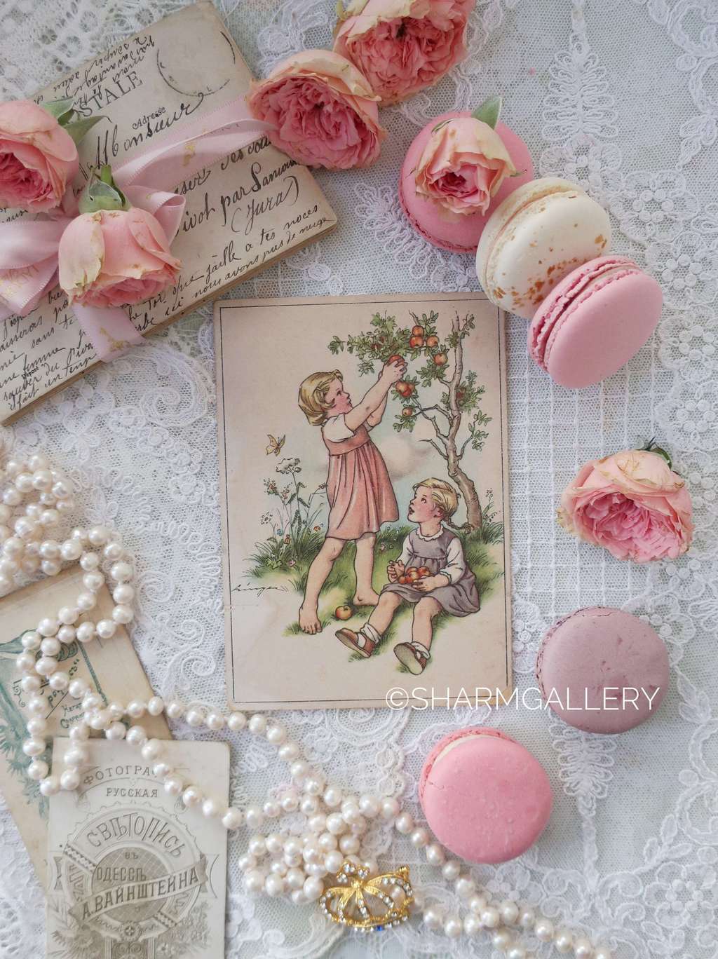 Открытка, антикварная №158, подписана