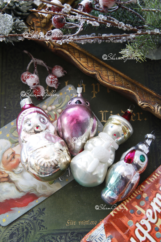 Набор елочных игрушек СССР №154, 4шт.