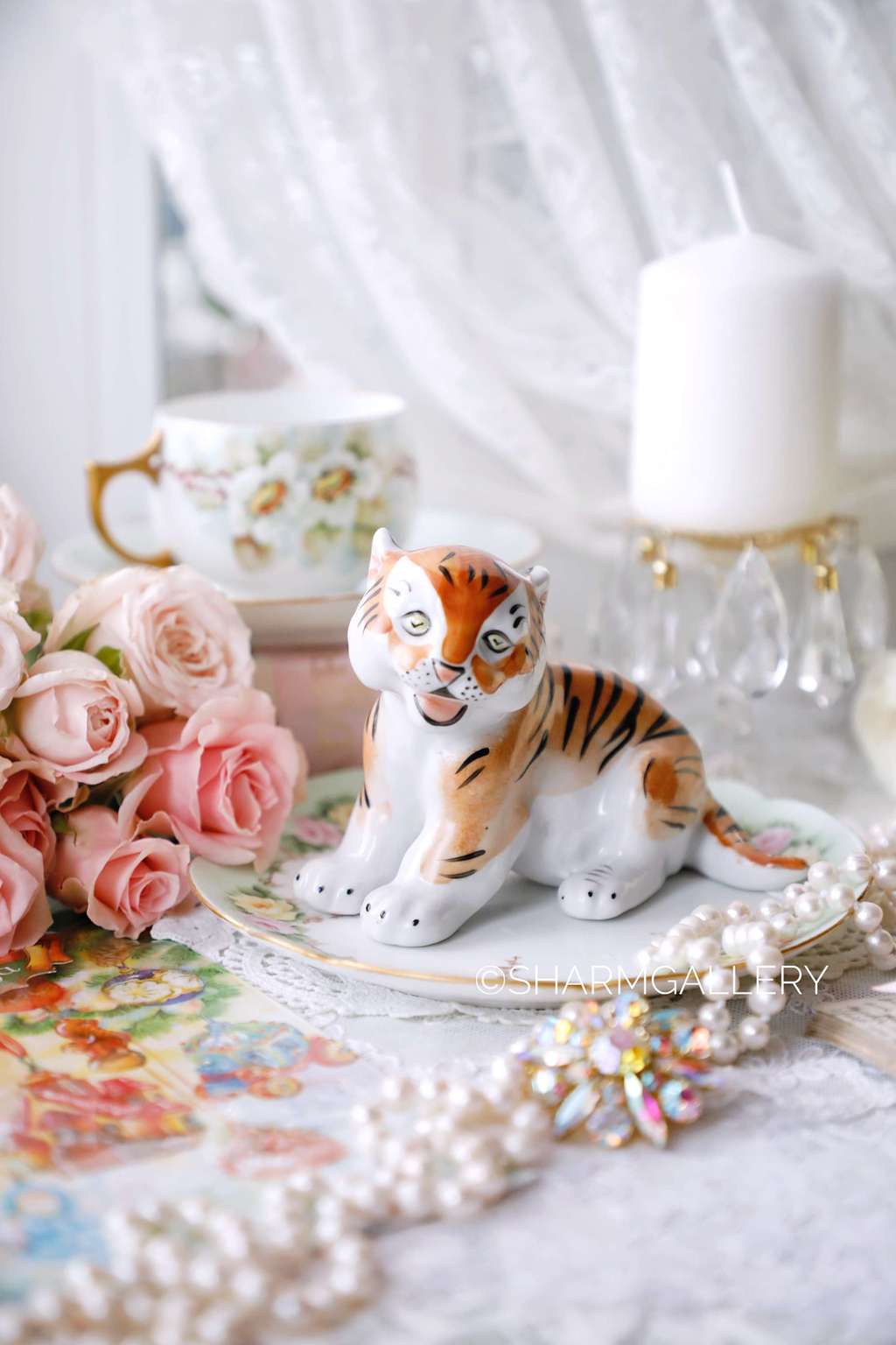 Статуэтка "Тигренок", роспись, фарфор Гарднеръ в Вербилках.