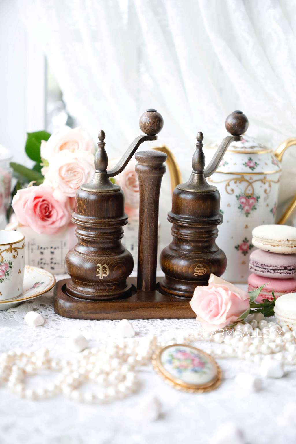 Набор деревянных мельниц для перца и соли, Германия 1970гг.