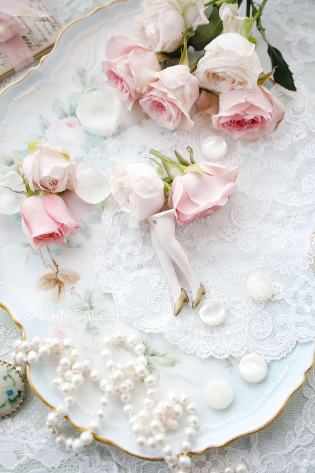 Антикварные ножки для Half doll - куклы половики, фарфор, Германия.