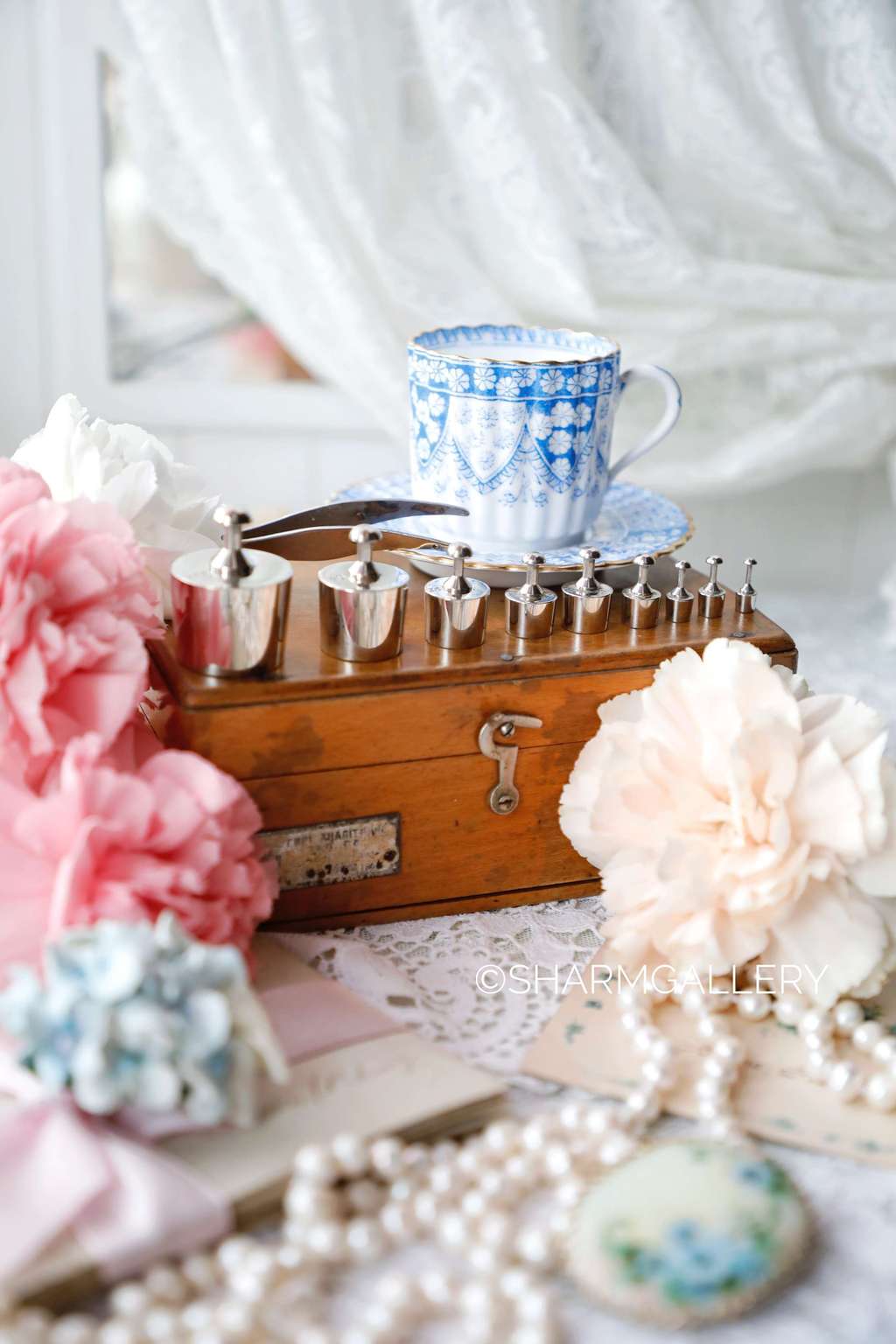 Набор гирек в граммах, гири в деревянной коробке, СССР. №5