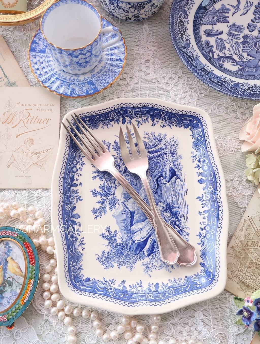 Набор десертных вилок 2 предмета, столовые приборы Wiskemann Silver Plate, Бельгия. №4