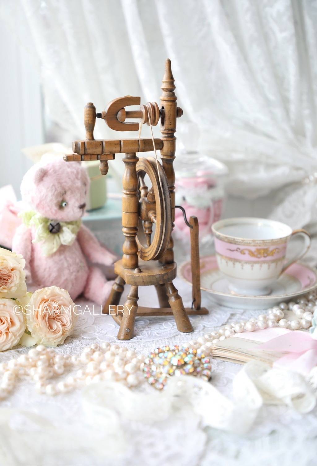 Деревянная мини прялка, Германия 1970гг.