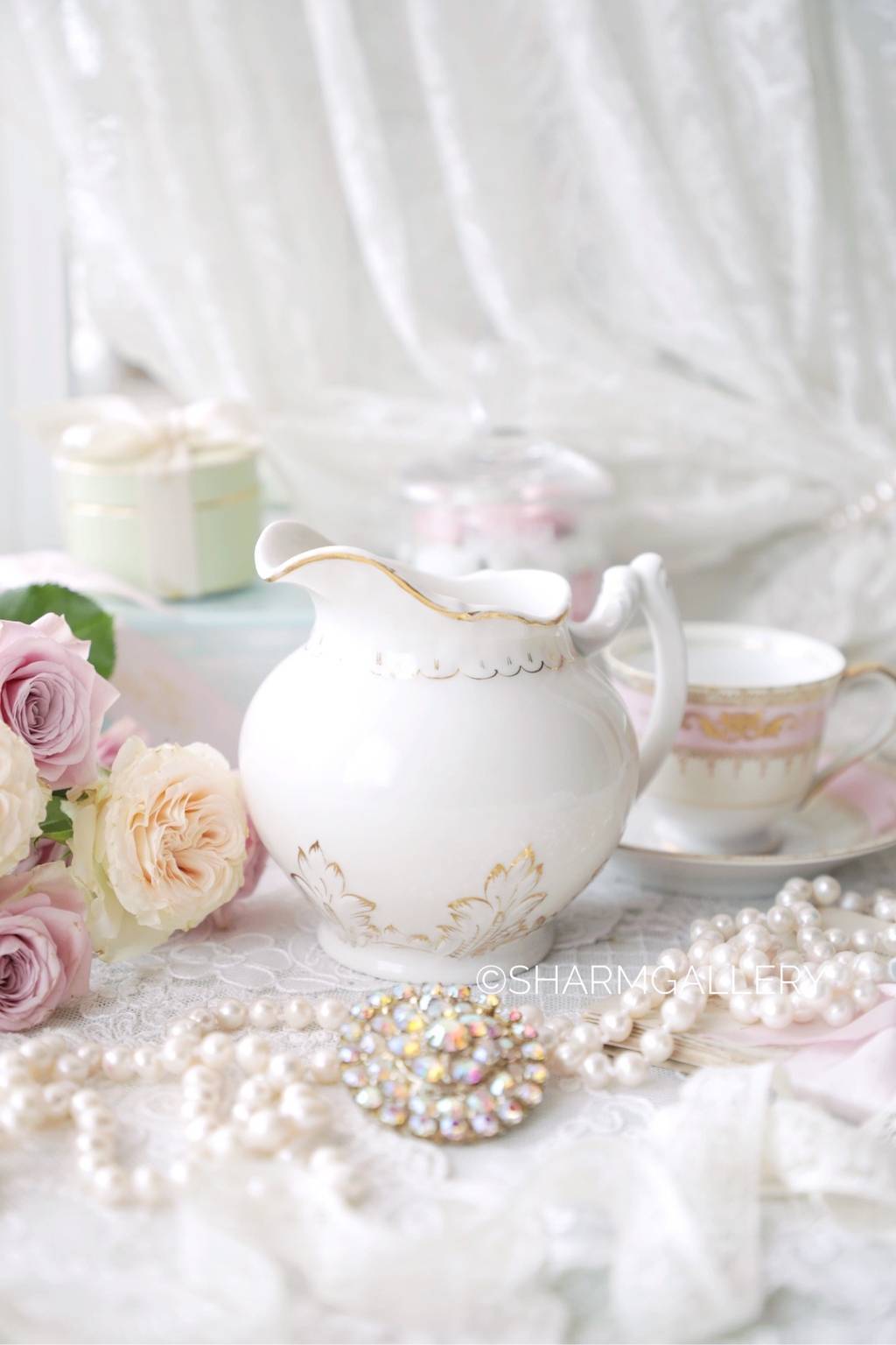 Сливочник/Молочник «Барбарис» белый №7 фарфор ДФЗ Вербилки, СССР.