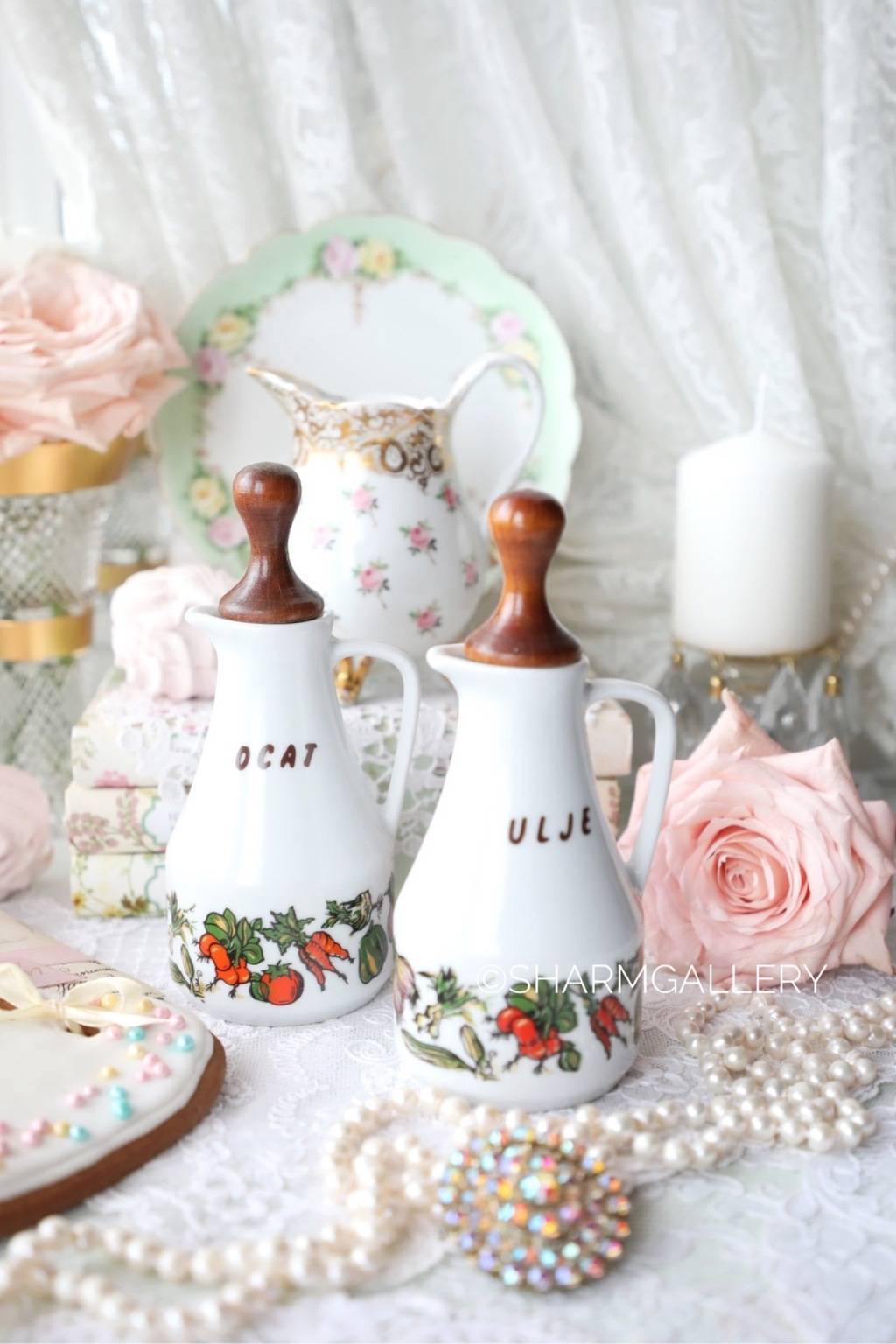 Кувшинчики для масла и уксуса, фарфор Югославия. №2