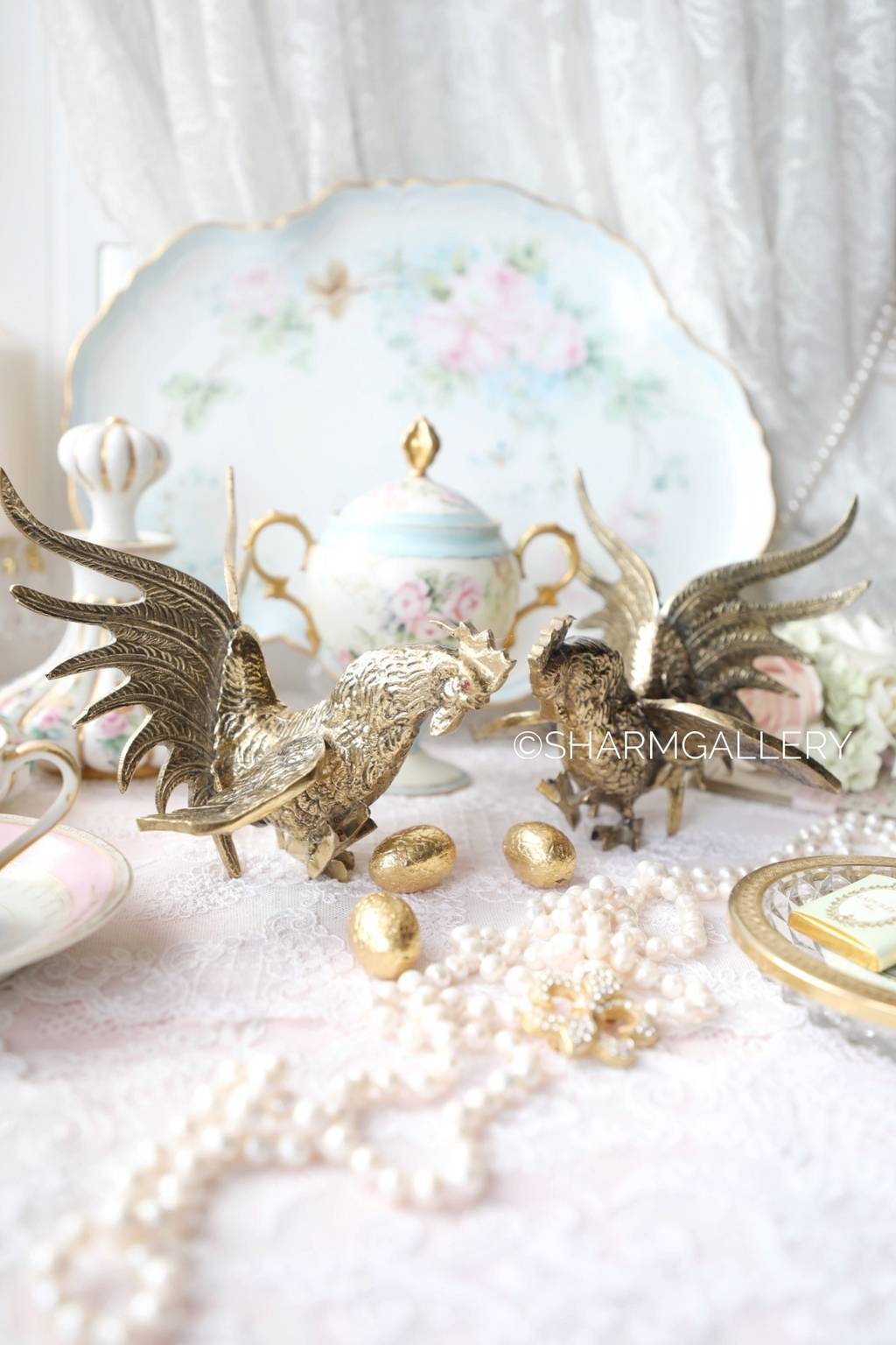 Петушиный бой. Пара скульптур Петухи из бронзы, Испания.