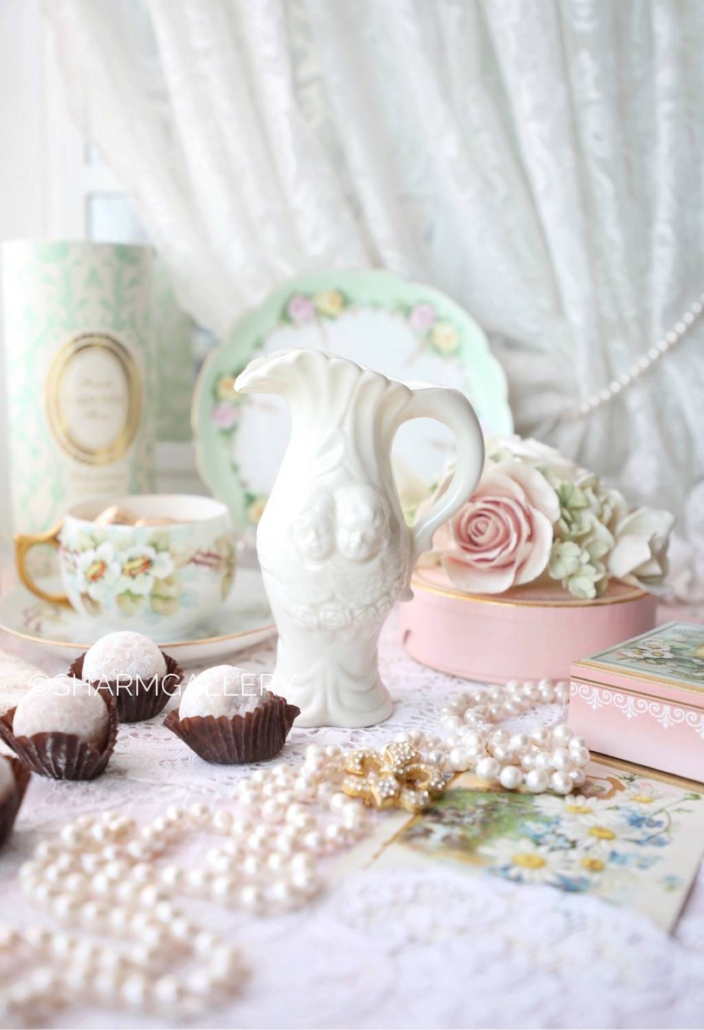 Вазочка -Кувшинчик «Ангелочки» керамика, Америка.