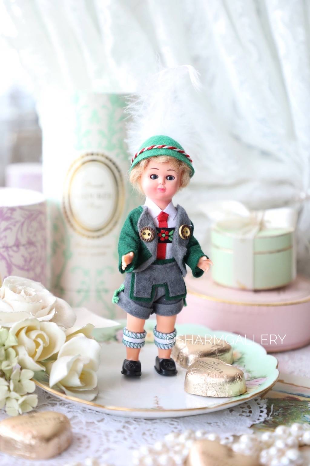 Кукла «Тирольский мальчик», немецкая кукла 15см., ГДР.