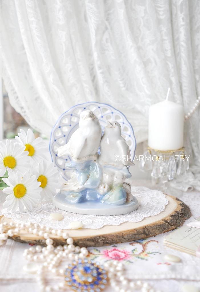 Статуэтка «Песнопение», фарфор старая Гжель, СССР.