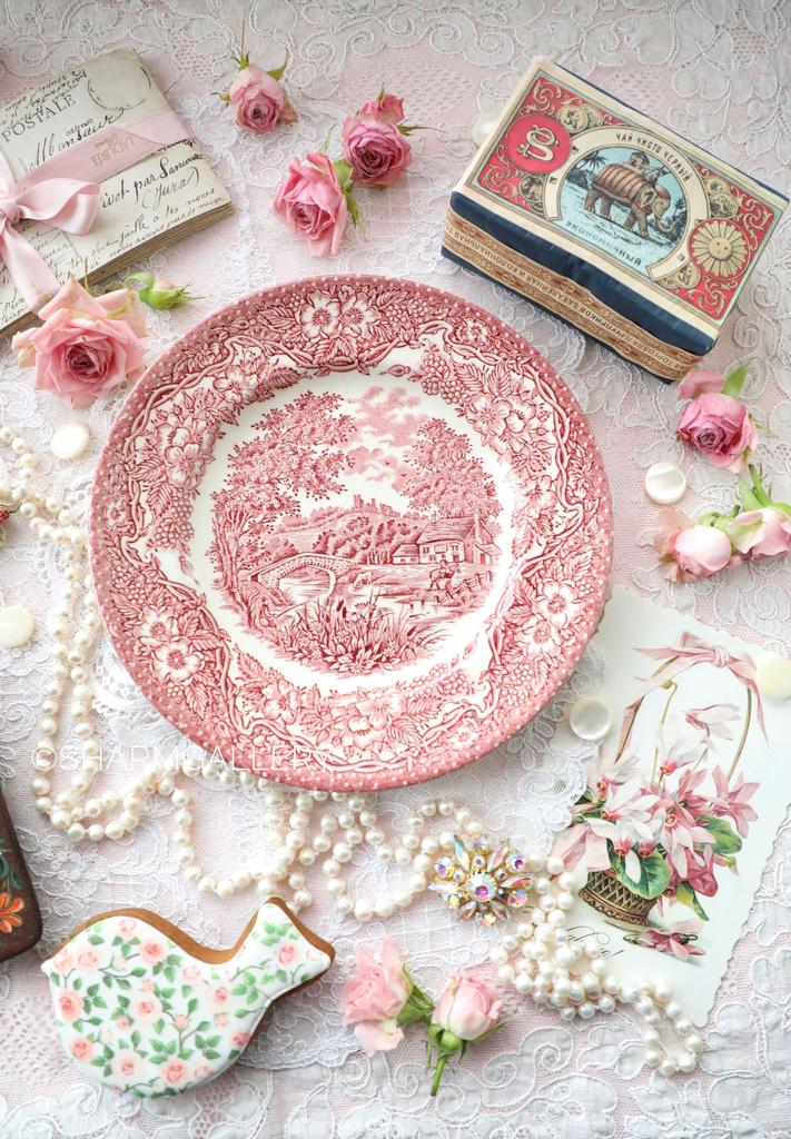 Десертная тарелка, керамика, Англия.