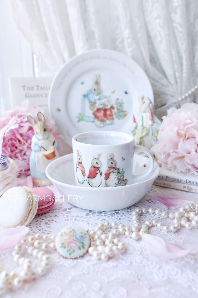 Набор детской посуды Peter Rabbit 3 предмета фарфор Wedgwood Англия.