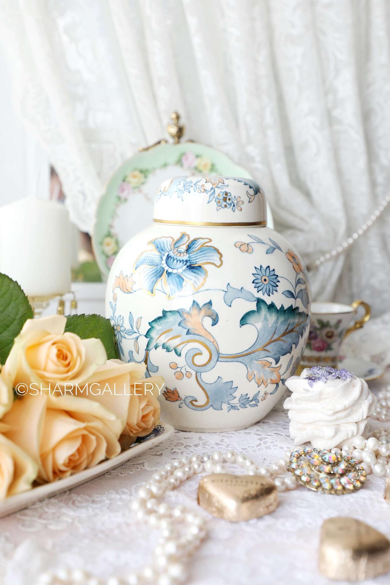 Чайница или имбирная банка 18см., фарфор Masons Англия.