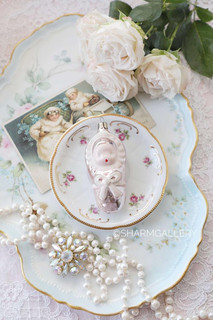 Младенец/Пеленашка №32 елочная игрушка, стекло СССР.