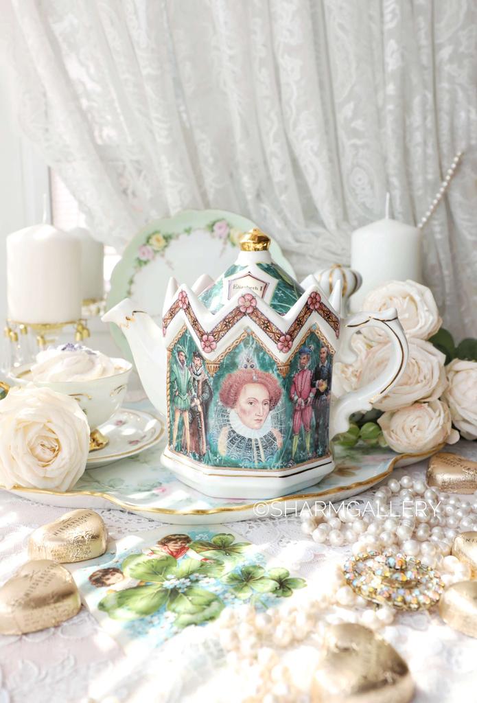 Чайник “Elizabeth 1” серия Короли и Королевы 550мл, фарфор SADLER Англия.