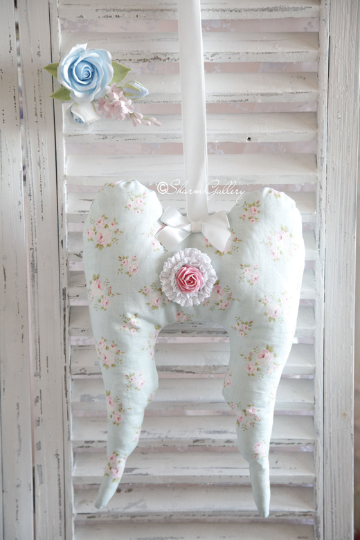 "Крылья ангела". Подвес в шебби стиле для интерьера.