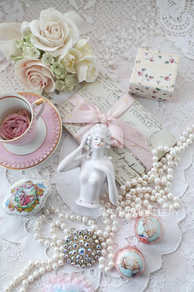 Антикварная Half doll  «Дама» половинка куклы 9см. фарфор, Германия.