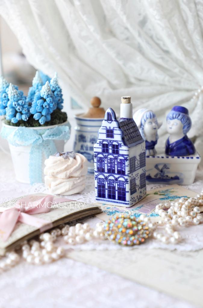 Редкость! Флакон - Бутылочка «Голландский домик» фарфор, Delft Голландия.