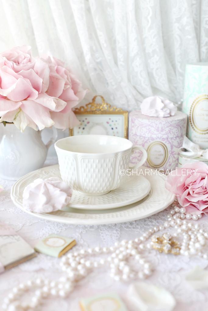 Чайное трио 300мл. «PONT AUX CHOUX MAIS» фаянс GIEN Жьен Франция.