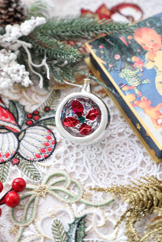 Шарик - Прожектор. №8. Елочная игрушка ГДР тонкое стекло.