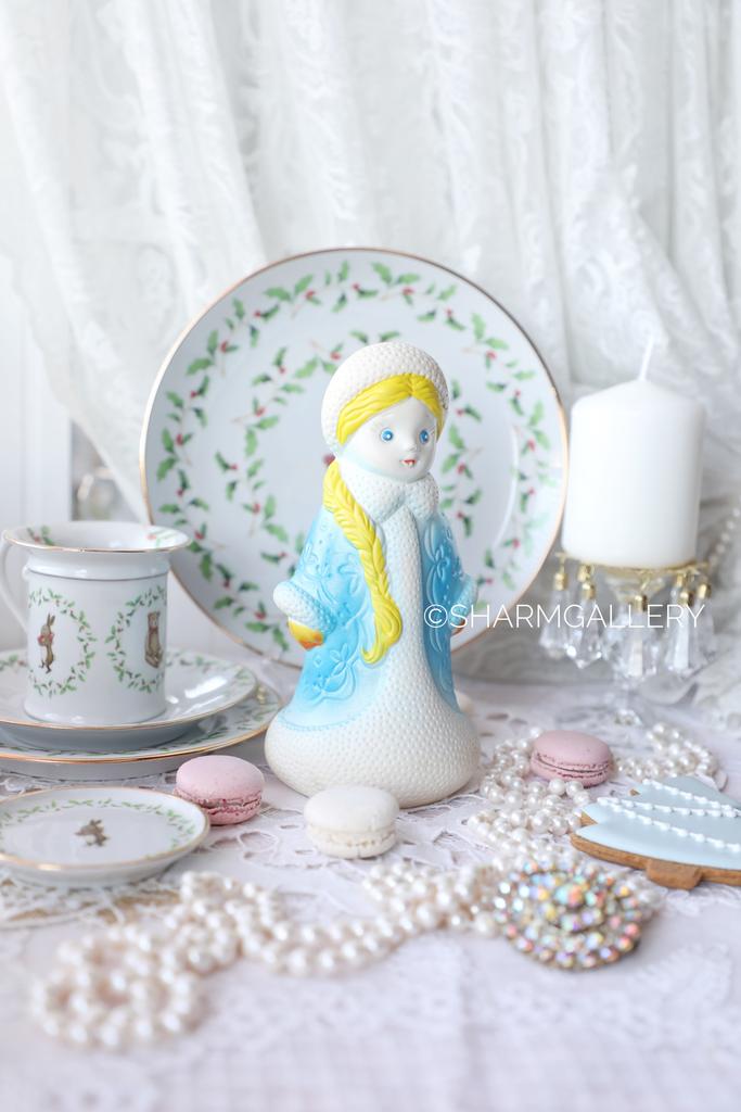 Снегурочка 17см., резиновая игрушка, завод Огонек, клеймо 1970гг., СССР.