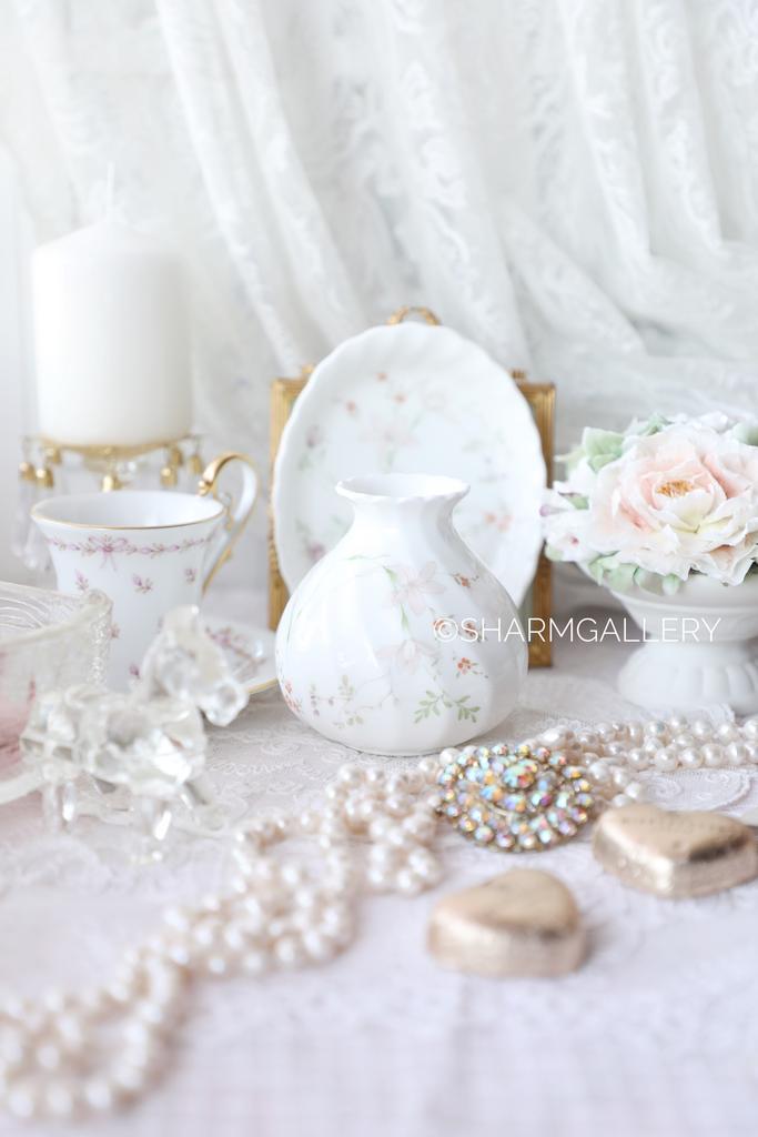 Набор вазочка и тарелочка серия Campion фарфор Веджвуд Wedgwood Англия.