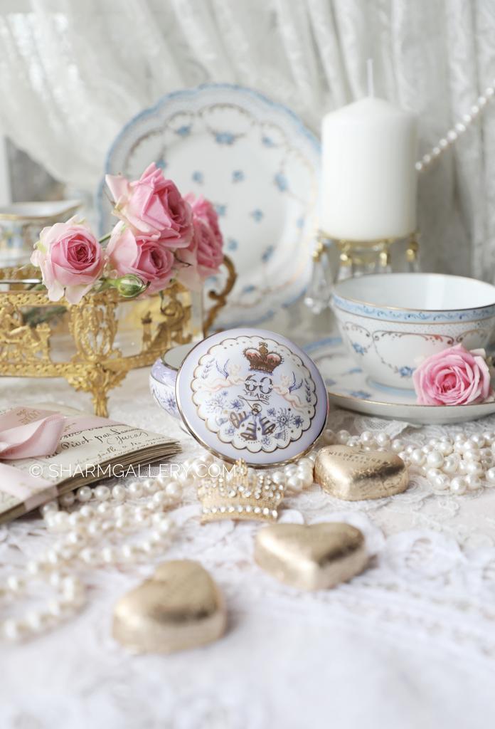 Шкатулка 60 летие королевской свадьбы The Royal Collection, фарфор Англия. Редкость!
