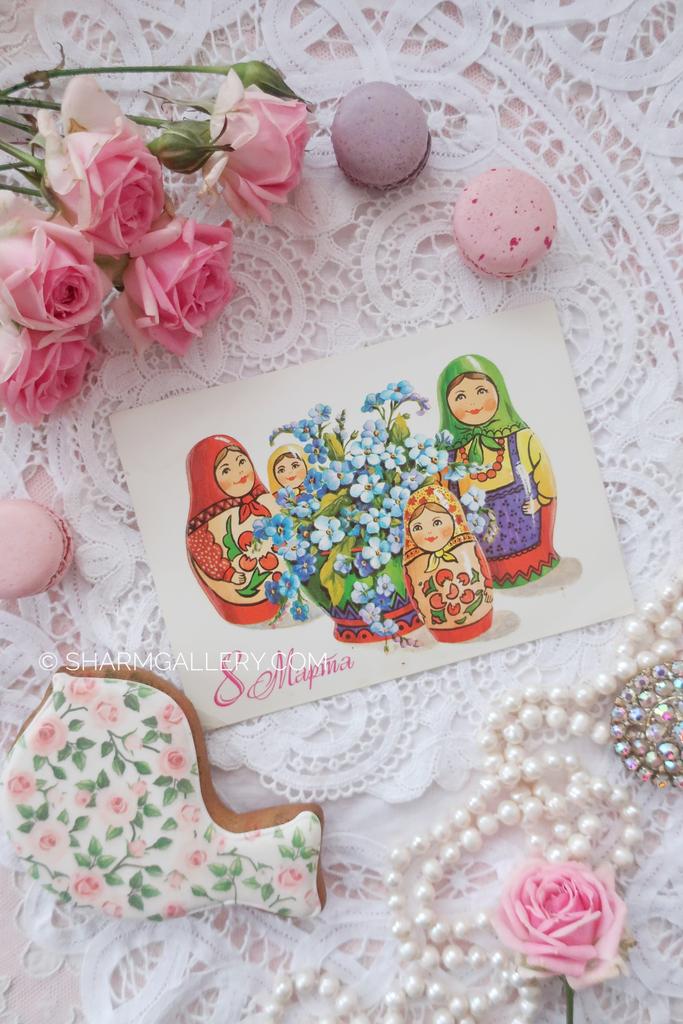 Открытка двойная СССР №179. "8 Марта", Худ-к И.Зеленская 1981г. Чистая.