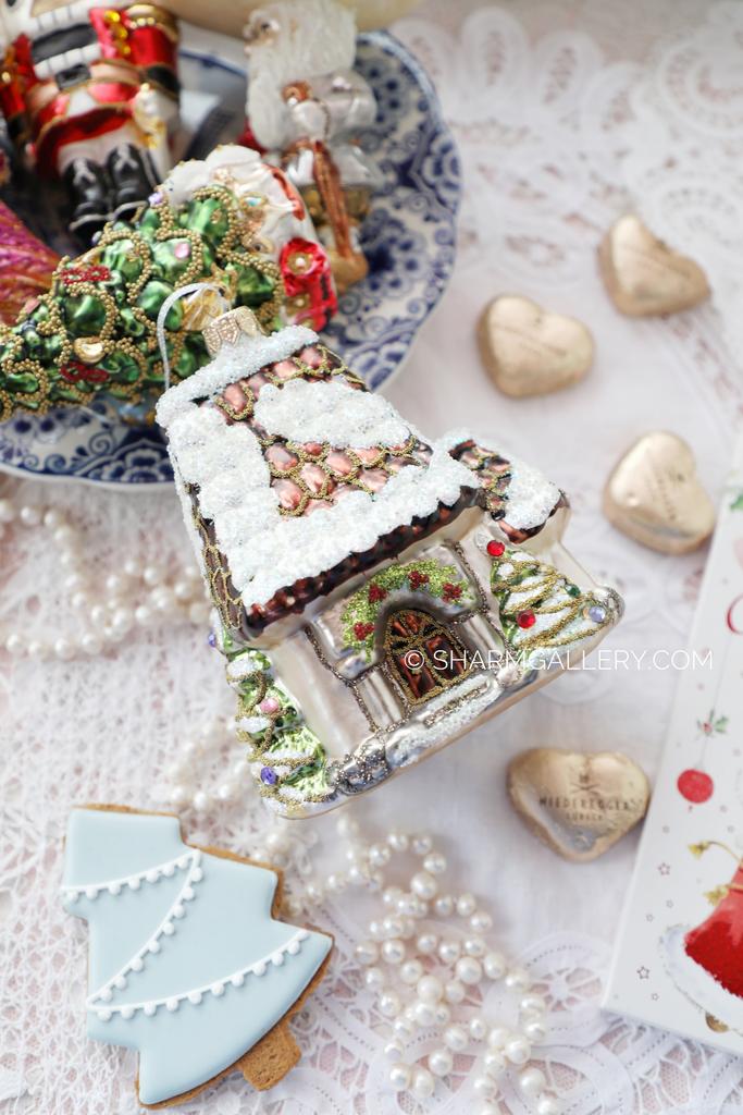 Елочная игрушка «Сказочный домик» Стекло, роспись, Irena-Co (Ирэна)