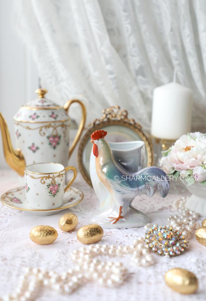 Подставка для салфеток/карандашница «Петушок» фарфор  ГДР.