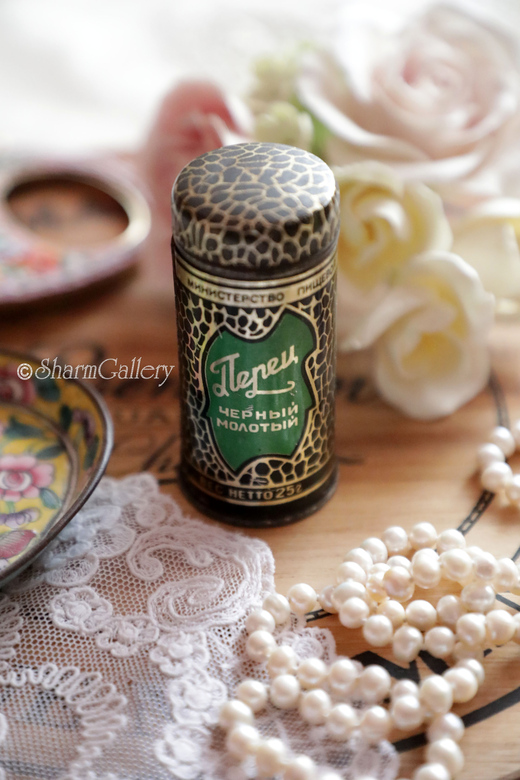 Банка, жестяная СССР. "Перец" (перечница) №1.