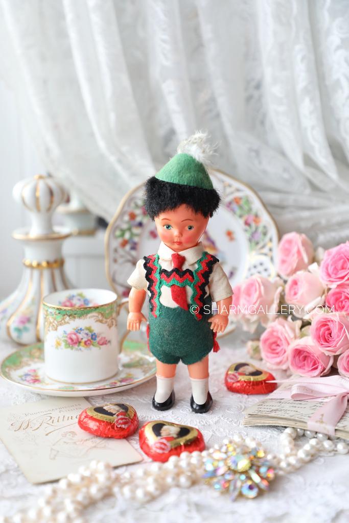 Старинная кукла «Мальчик» 17см., Германия.