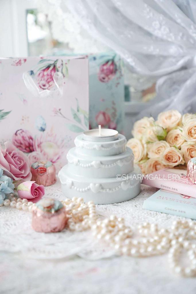 Подсвечник «Праздничный торт» керамика, Англия