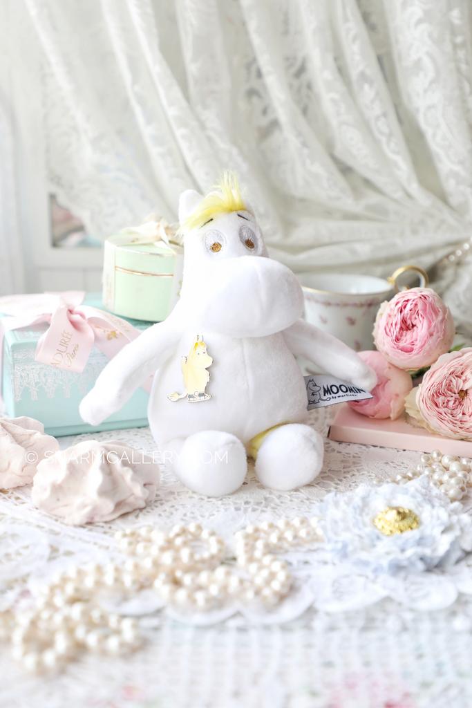 Мягкая игрушка + значок Муми Тролль/Moomintroll, Moomin, Martinex Финляндия.