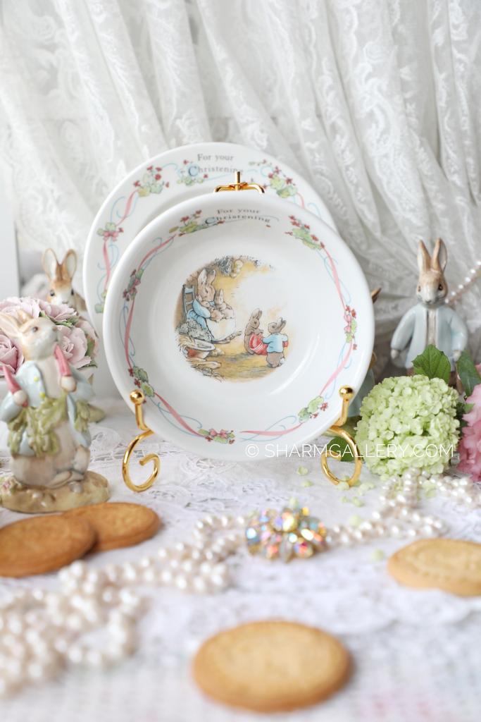 Миска/Пиала “For your Christening” Кролик Питер/Peter Rabbit, Beatrix Potter фарфор Wedgwood, Англия.