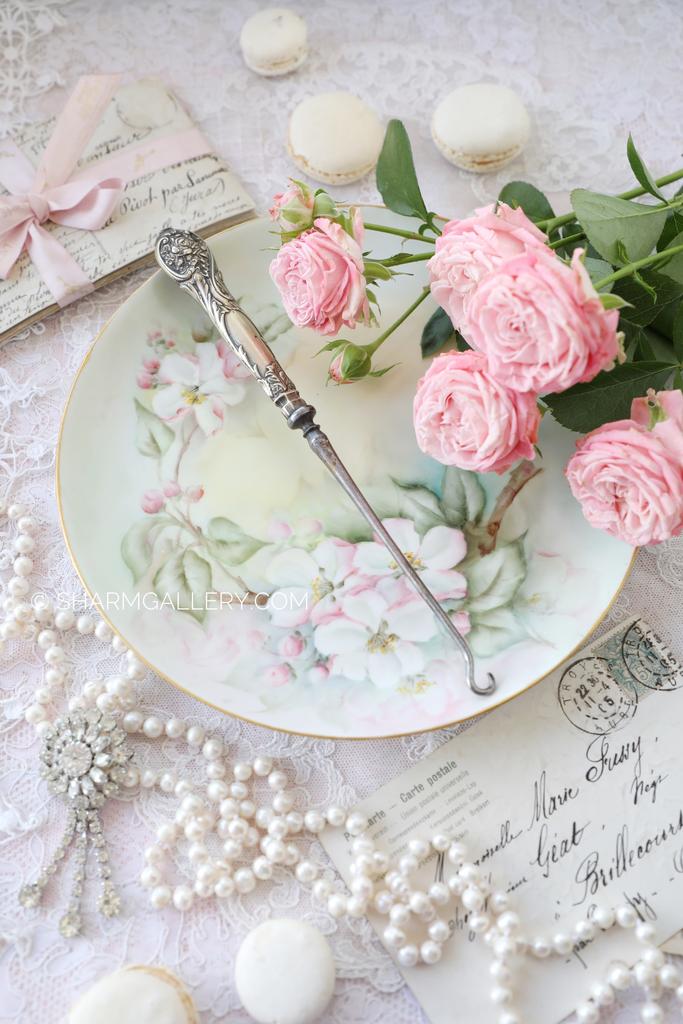 Антикварный серебряный крючок для пуговиц, кодлеров 22,5см., Англия. №8