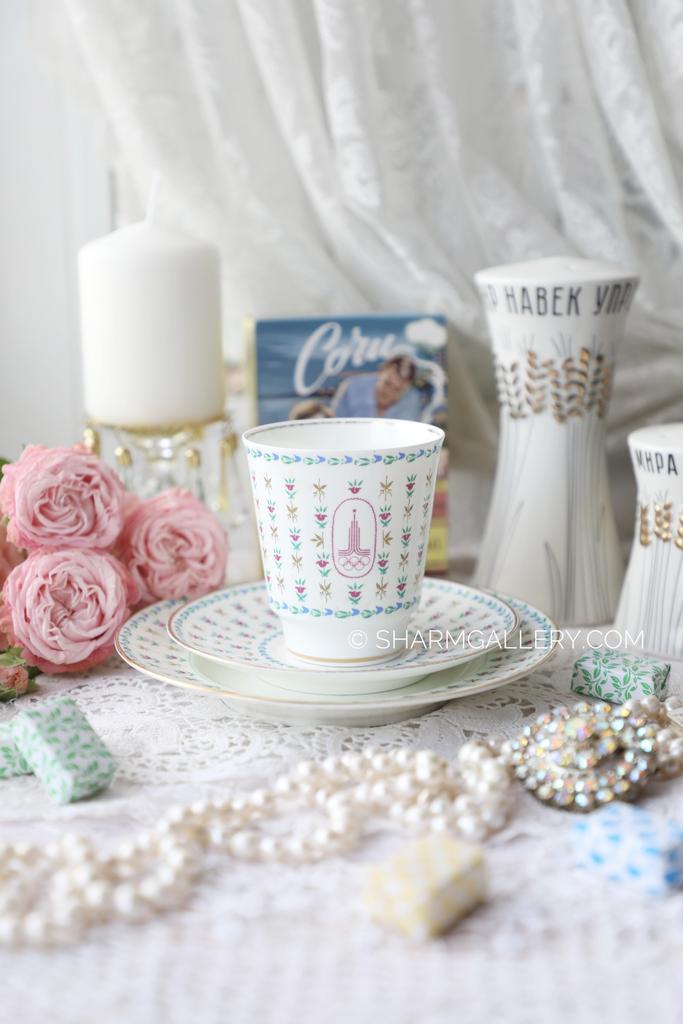 Кофейное трио тройка. Олимпиада 80 фарфор, ЛФЗ.