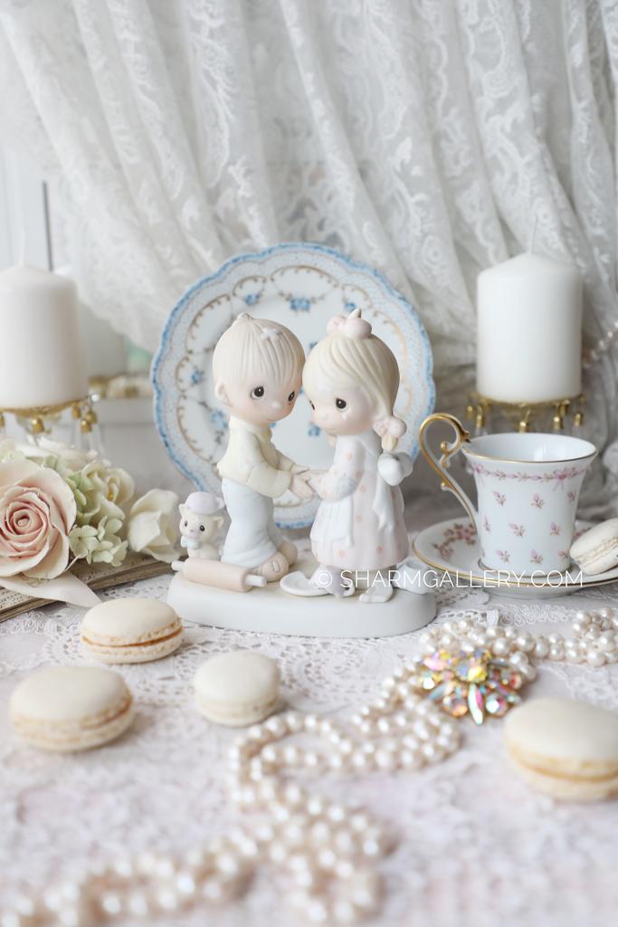 Статуэтка «Разбитая чашка» бисквитный фарфор Precious Moments/Драгоценные Моменты Jonathan & David, Enesco. 1982г.