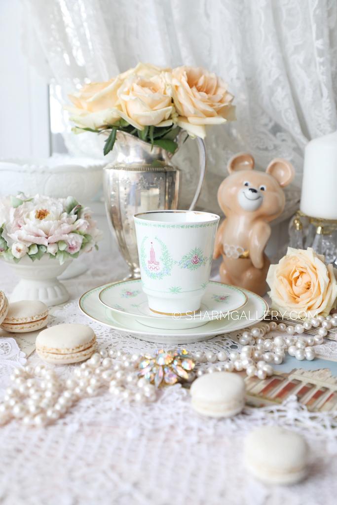 Кофейное трио тройка. Олимпиада 80, розочки фарфор, ЛФЗ Ленинград, СССР