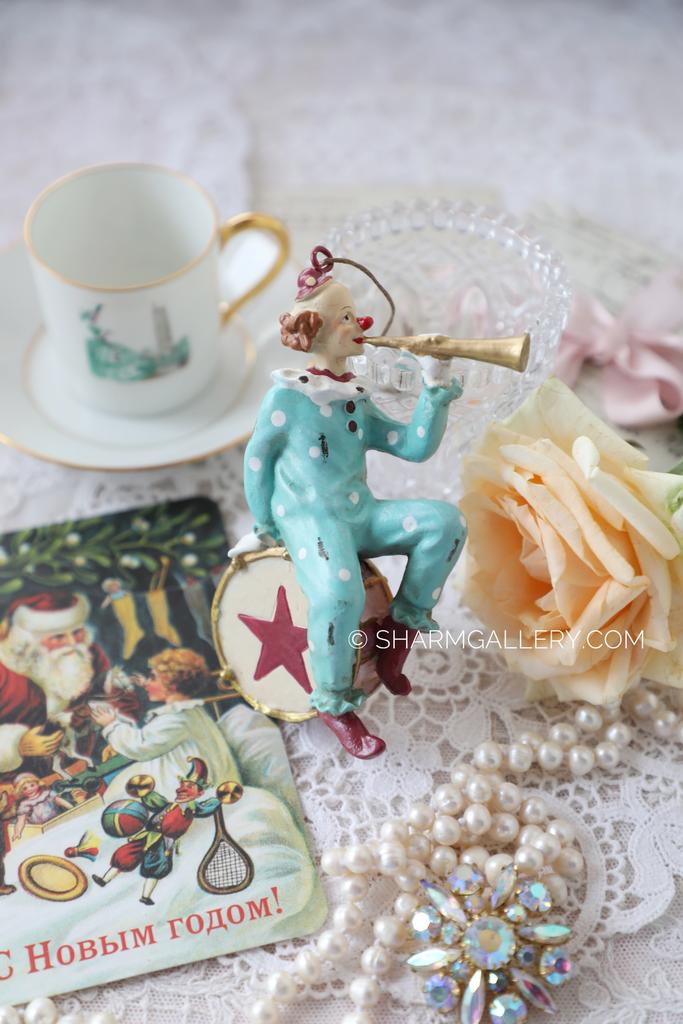 Елочное украшение «Клоун трубач на барабане» Goodwill, Бельгия.