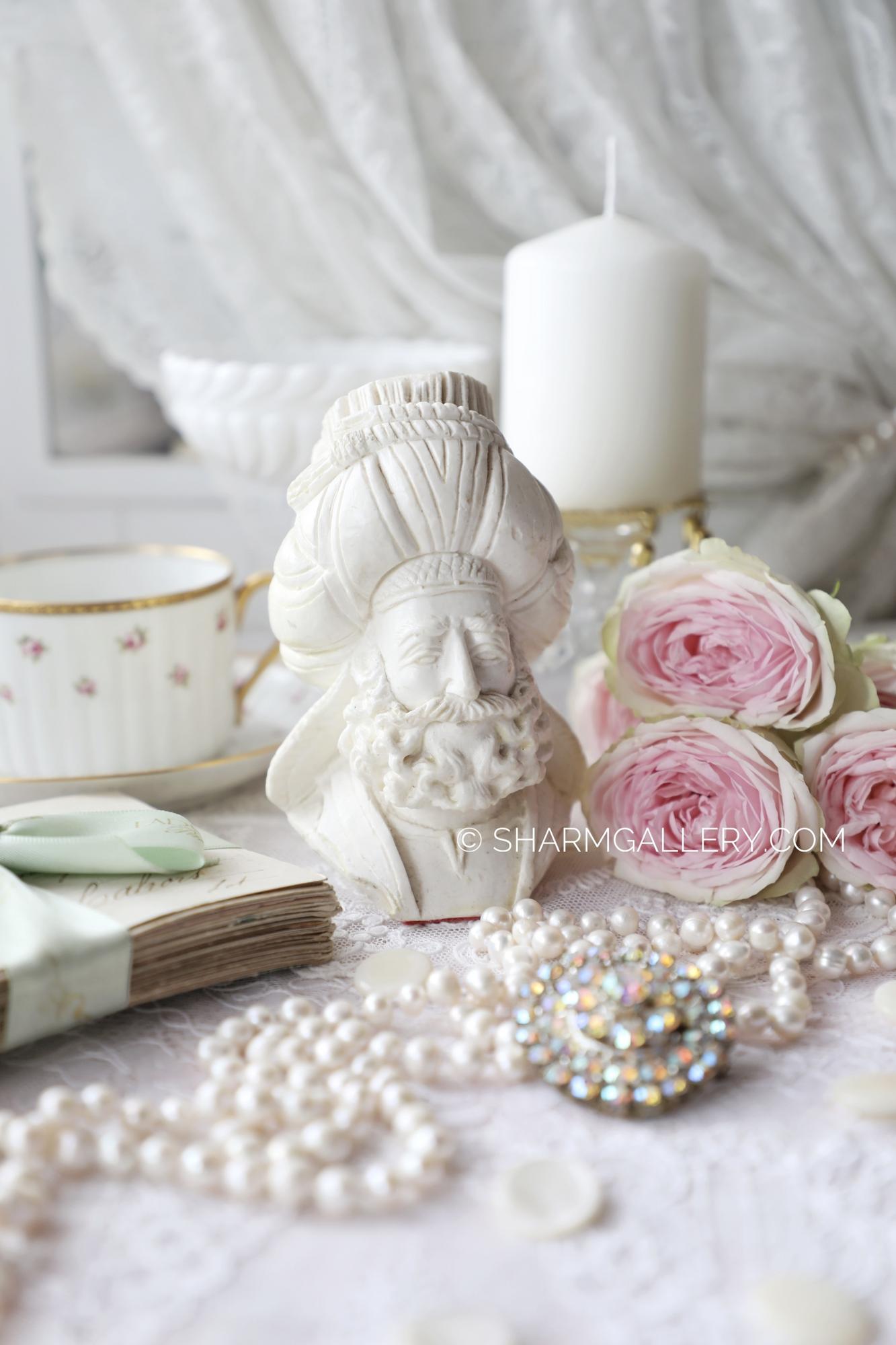 Статуэтка бюст из пенки (окаменелая морская пена) «Мудрец» Турция 1980гг.