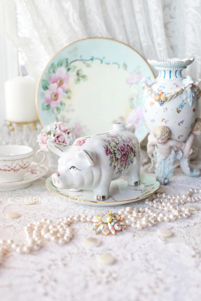 Свинья - копилка фарфор Франция.